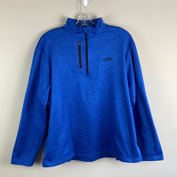 Callaway Opti-Shield 1/4 Zip Pullover- Blue Surf Size XL UPF 50 Sun Protection - Picture 2 of 15